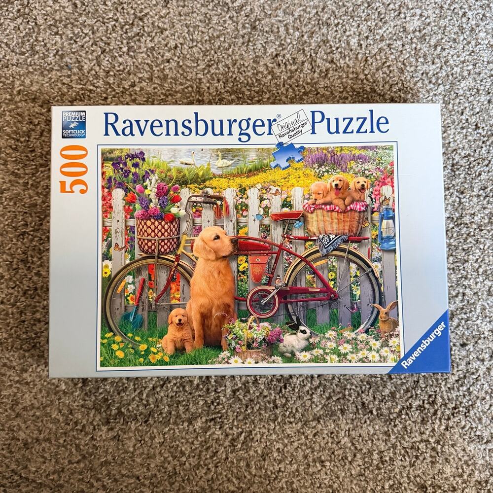 Ravensburger Cute Dogs in the Garden 500 piece puzzle